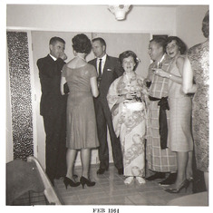 1964 Mom hosting bridge party in Saratoga