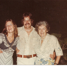 1974 Patio party Pam , Rich and mom