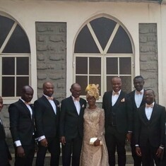 Sir Maxwell and His 7 sons at his 50th Marriage anniversary