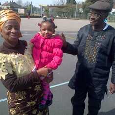 Dad and mum with grand daughter