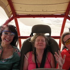 Having a blast in a dune buggy!