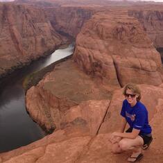 At Horseshoe Bend in AZ while road tripping through the western states in July-Aug 2013