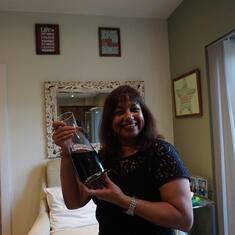 Meet decanting a bottle of red wine