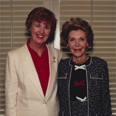 With Nancy Reagan at Fundraiser