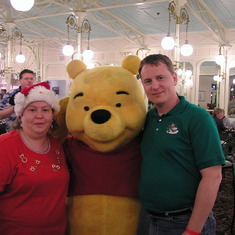 Melinda and Dean with Pooh Bear