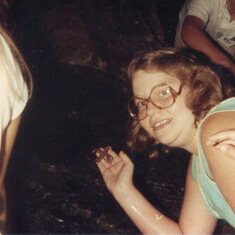 Melinda holding a starfish - 1981