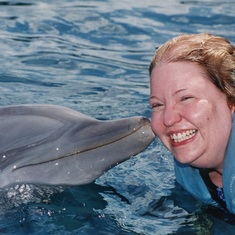 Melinda and New Friend in Cozumel
