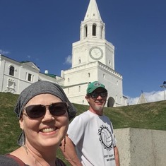 Melissa and Pierre in Kazan, Russia in May 2019.  Melissa wanted to spend the time she had left traveling with family and friends.  This was one of the two trips she was able to do.