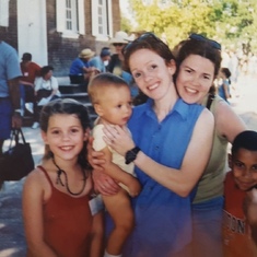 Melissa and her sister Kym as young mothers