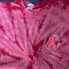 Money raised from t-shirt sales go to breast cancer research.