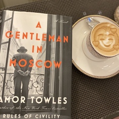 One of Melissa’s favourite books over tea at the Metropol in Moscow