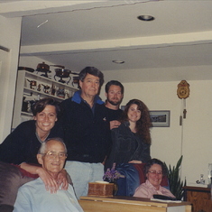 Dusty with the Tipton family and friends, Orinda, CA, January, 1999.