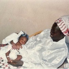 IyeIwa with newborn Timilehin, on the day he was born in 1987