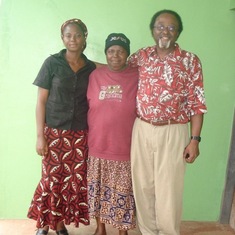 With O’Sheg (Otunba,she called him), her son-in-Love and Oore at Odo Ayo, Ondo 
