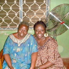 With her first granddaughter Adéoti