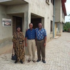 With her Doctor, Dr. Olotu and Otunba 