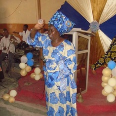At a praise and worship service celebrating Iwalola’s 50th birthday.