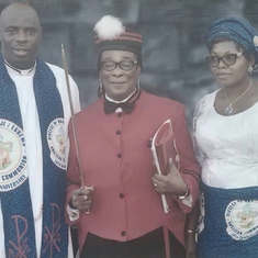 Mum during her investiture in 2018 at the Cathedral Church of St. Peters Umuokanne as a Dame of the Anglican Church