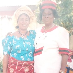 Mum and younger sister, Mrs. Patience Onuoha