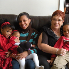 Mummy and her grandkids on Christmas day in Atlanta