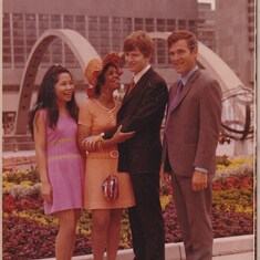 Merle's wedding - 1972 at City Hall with our 2 witnesses