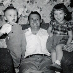 Merle & son Billy & daughter Linda abt 1958