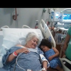 My mom an her great granddaughter trinity