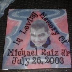 Michael A. Ruiz Jr. Memorial CD Cover