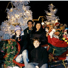 family sleigh at Disneyland