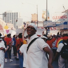Michael Participating in the Pride Parade Chicago 