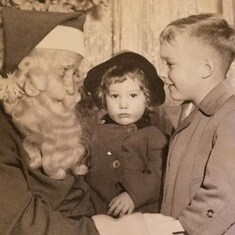 Christmas with Santa and sister Brenda