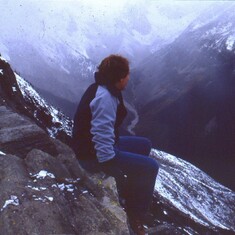 Mike at edge of Abbott's Ridge
