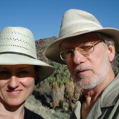 Gen and Dad - visiting Michael in the Desert