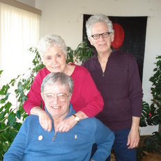 Michael and Jeffrey with Helen (Pam's Mom) Michael affectionately called her "Doris" for Doris Day
