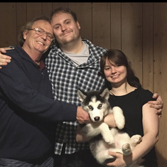 Michael with his son David and daughter in law Nikki