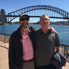 2015 Sydney Harbour.  Michael with brother Craig