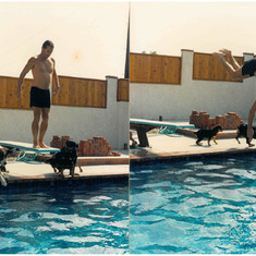 Off the diving board at Clark's 86-87