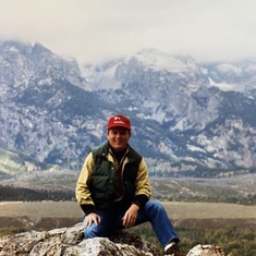 Mike with Tetons in background 