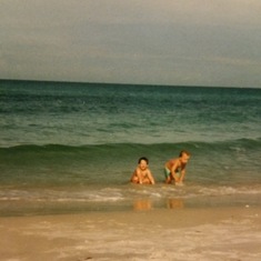 My mike and Charlie at Long Boat Key playing in the Gulf of Mexico.. great memories..