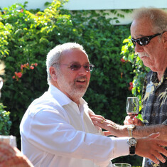 Mike on 8/20/2011, greeting friends at our wedding.