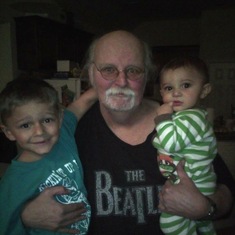 Kinton and Aidan with grandpa 