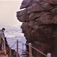 Mike took this photo of me standing at Thunder Hole in Acadia ME