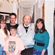 Mike with Linda, Jonathan, Diana and grandfather 