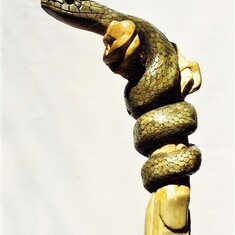 garter snake carving by Mike