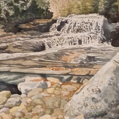 a watercolor from the late 80s on our Otter Creek Wilderness trip in WV -another favorite of mine