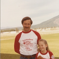 Dad and Courtney the year he coached her team