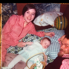 From Marge.  Amy's first Easter in Vermont.  (Her parents in matching gingham?)