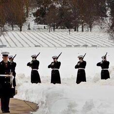 final salute in snow