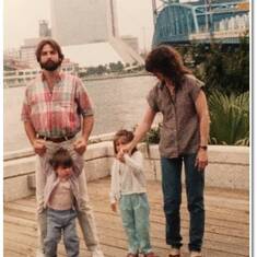Mike and Family at Friendship Park, Downtown Jacksonville, around 1988