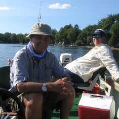 mike and jack mitchell on boat